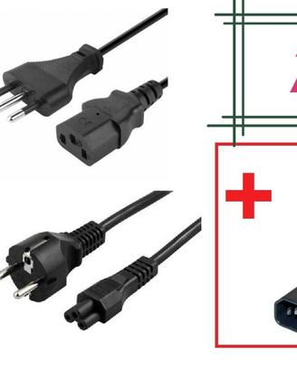 Cavi Alimentazione C5 e C13 (TV, MONITOR, PC ECC)