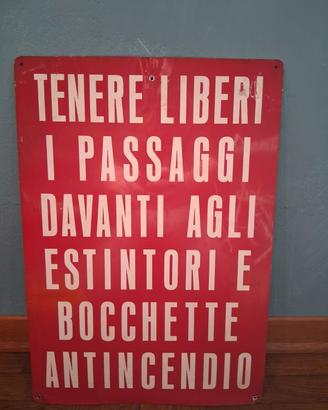 Cartello estintori  