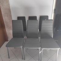 Set 6 sedie Berlino grige