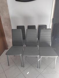Set 6 sedie Berlino grige