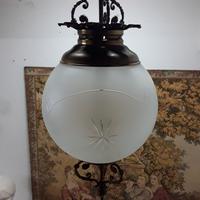 lampadario antico in ottone