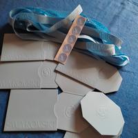 Swarovski 10 biglietti fiocco e chiudipacco 