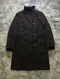 Fay Virginia Wool Coat dettagli velluto Marrone M