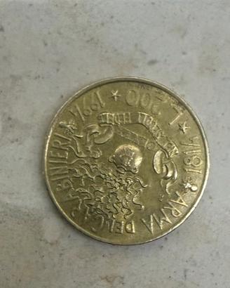 Mineta 200 lire carabinieri anno 1994