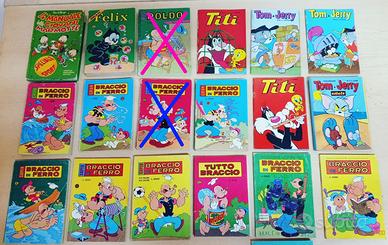 Braccio d Ferro Tom Jerry Titì Geppo Felix fumetti