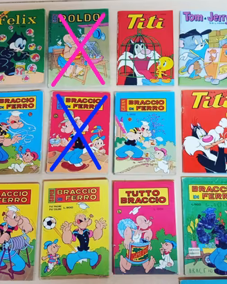 Braccio d Ferro Tom Jerry Titì Geppo Felix fumetti