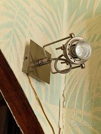 faretto in acciaio da parete