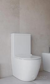 WC monoblocco LUNA filo muro completo con scarico 