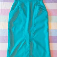 Gonna maxi longuette a tubo lunga vintage a vita a