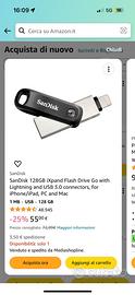 Sandisk 128GB iXpand flash drive go with lightning