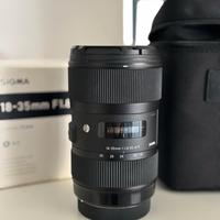 Sigma 18-35mm F1.8 attacco Canon