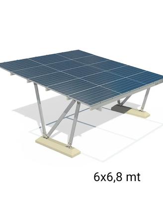 carport fotovoltaico 6x6,8 mt  6kw+10 kw batterie 