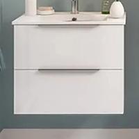 Mobile bagno sospeso con lavandino in ceramica