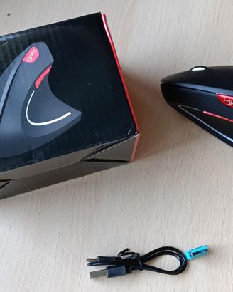 Mouse verticale Ricaricabile Wireless BT+2.4G