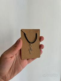 Collana ciondolo artigianale in acciaio inox