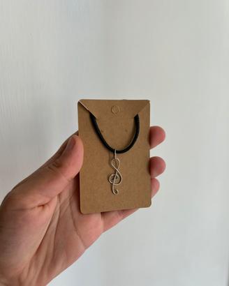 Collana ciondolo artigianale in acciaio inox