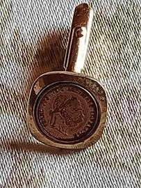 Gemello vintage anni 70 in tono oro e bronzo 