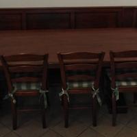 Tavolo cassapanca e sedie