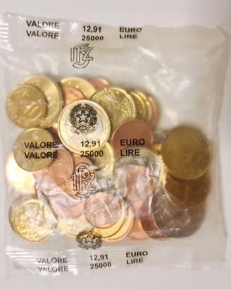 BUSTA CHIUSA 12,91 euro MONETE 2002 ITALIA