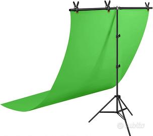 Supporto per telo verde con telo da 2m x 1,5m