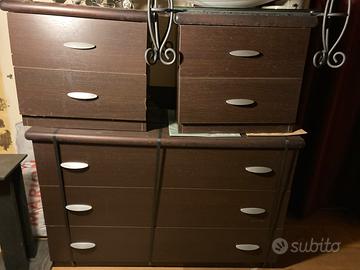 Cassettiera e 2 comodini