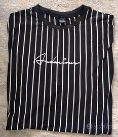 Maglia nera a righe bianche – Brand SHEIN