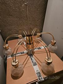 Lampadario oro 6 lampade 