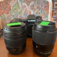 Panasonic lumix G9 + sigma 30mm 1.4 + 12-60