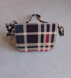 Borsa a tracolla con motivo scozzese