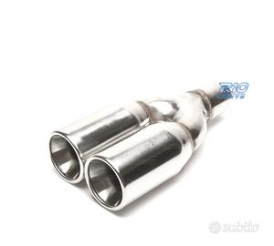 TERMINALE SCARICO DOPPIO TONDO GRANDE IN ACCIAIO I