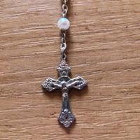 Rosario con grani d' argento