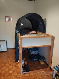 letto kura Ikea con tenda 