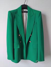 Blazer doppiopetto verde Zara