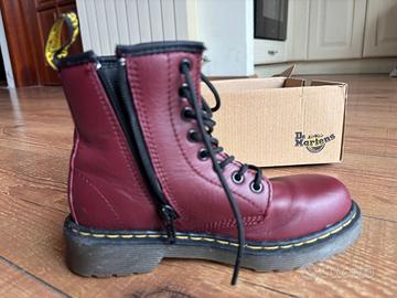 Dr Martens bambina bordeaux, misura 30, come nuove
