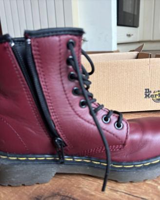 Dr Martens bambina bordeaux, misura 30, come nuove