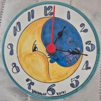 Orologio da parete in ceramica di Vietri