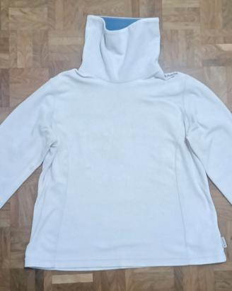 Felpa in pile bianca Quechua (marca Oxylane)