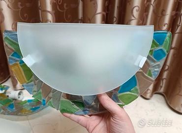 Applique da parete in stile mosaico vetro 1 pezzo