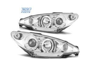 FARI PEUGEOT 206 02- OCCHI ANGEL CROMATI 6K