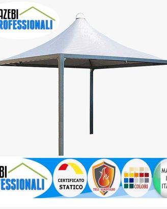 Gazebo copertura 5x5 pesante impermeabile giardino