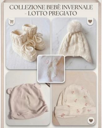cappellini e calzette neonati invernali