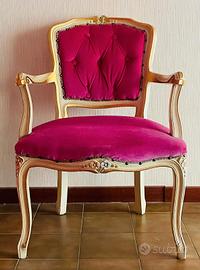 poltroncina stile barocco veneziano 
