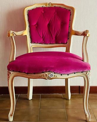 poltroncina stile barocco veneziano 