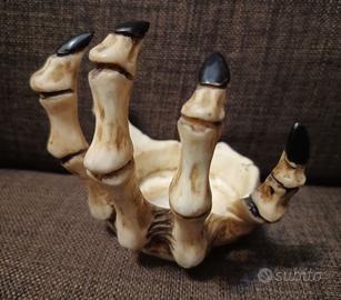 Statue HORROR Mano Scheletro & Teschio con Zucca