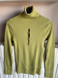Pullover dolcevita donna verde vintage RICHMOND
