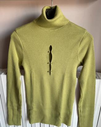 Pullover dolcevita donna verde vintage RICHMOND