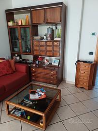 Mobile sala con vetrinetta + mobile tv + tavolino