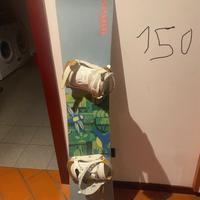 Tavola snowboard  150 cm con attacchi