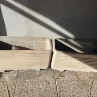 Fioriere in cemento bianco