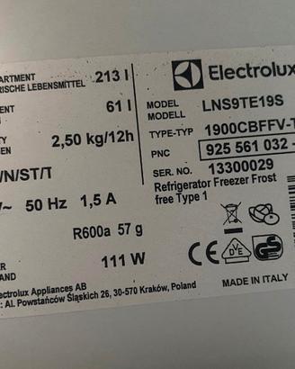 Accessori frigo/congelatore electeolux